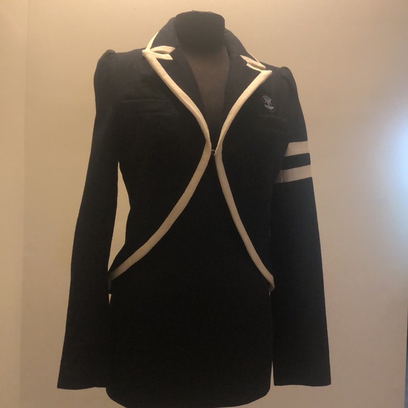 Naval and white wool blazer - Picture 5 of 9